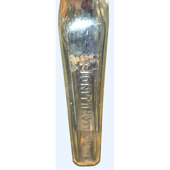 Antique Glass Bottle Embossed Dr. Caldwell Clear Cork - Picture 3 of 9